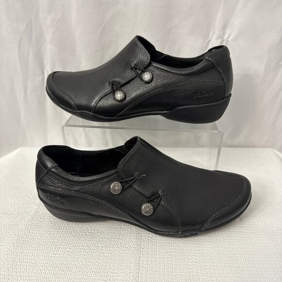 Taos Encore Black Leather Slip On Loafers Womens Size 10 - Picture 5 of 7